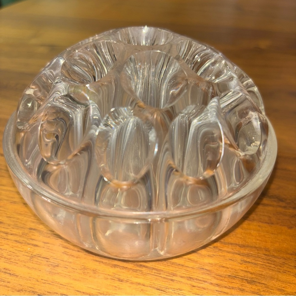 Vintage domed glass flower frog. Ideal for making flower arrangements